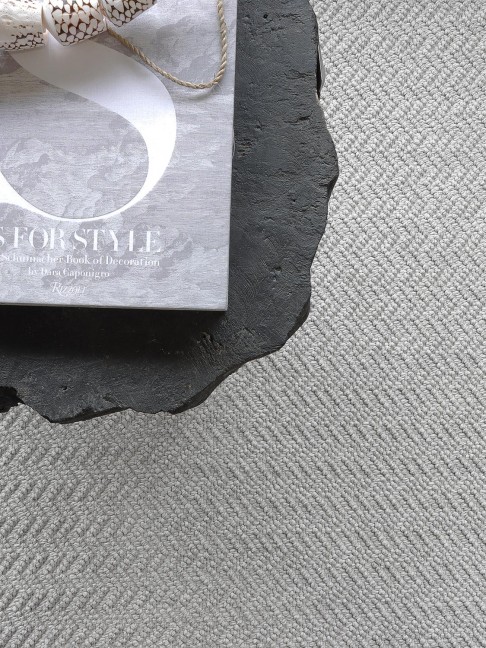 Tapete Ceuta Chevron Prata