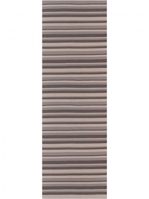 Tapete Tear V&V Listras Cinza Preto e Cru