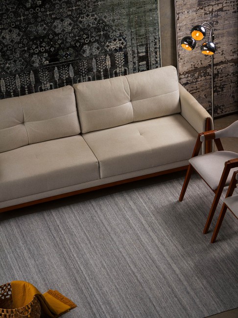 Tapete Kilim Cosmos Cinza Claro