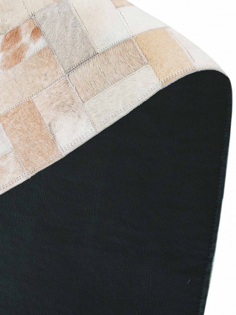 Tapete Couro Branco e Bege Malhado (5x10)