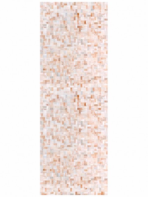 Tapete Couro Branco e Bege Malhado (5x10)