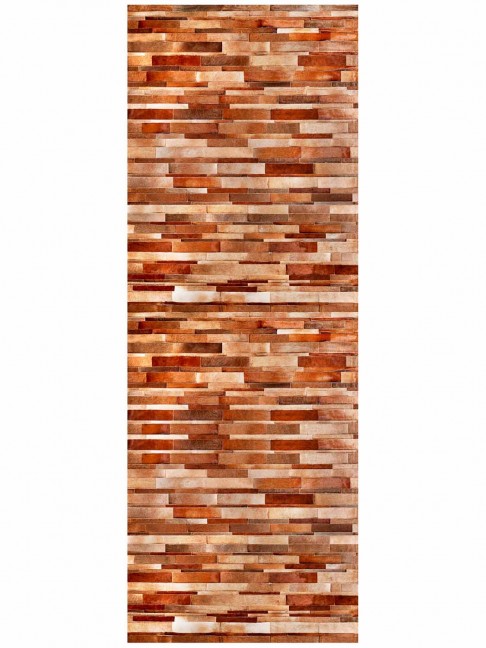 Tapete Couro Tiras Marrom