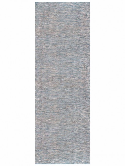 Tapete Tear Colmeia Cru e Azul Claro