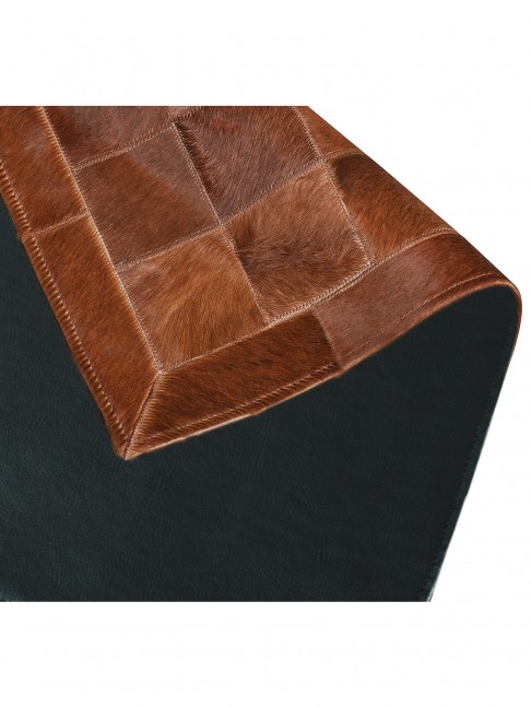 Tapete Couro Marrom com Borda (10x10)