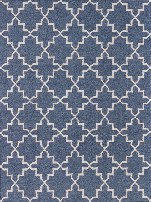 Tapete Kilim Geometrico Azul Acinzentado 3 00x4 00 Tenda Dos Tapetes