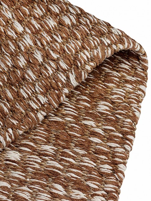 Tapete Tear Colmeia Marrom e Cru