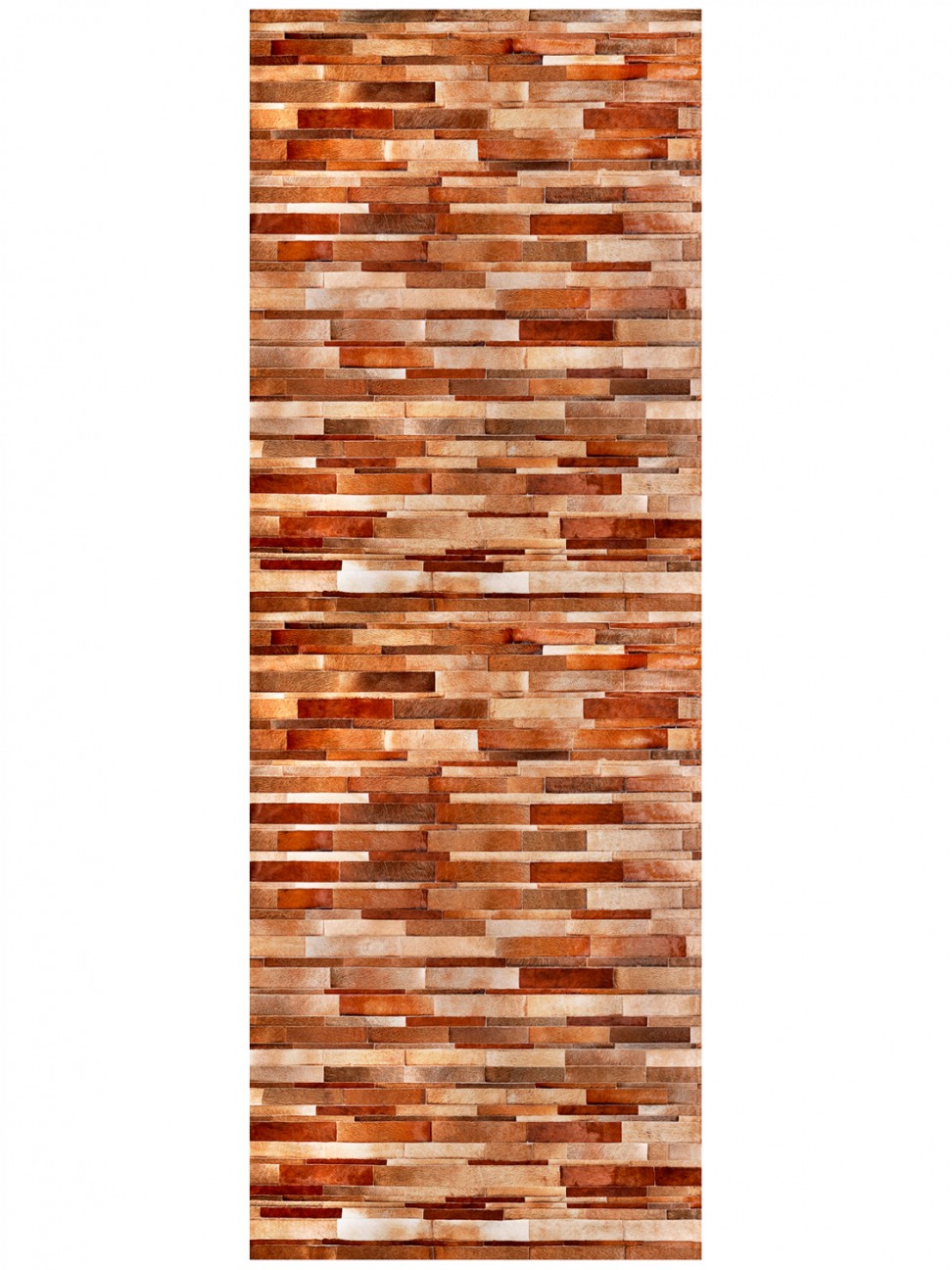 Tapete Couro Tiras Marrom