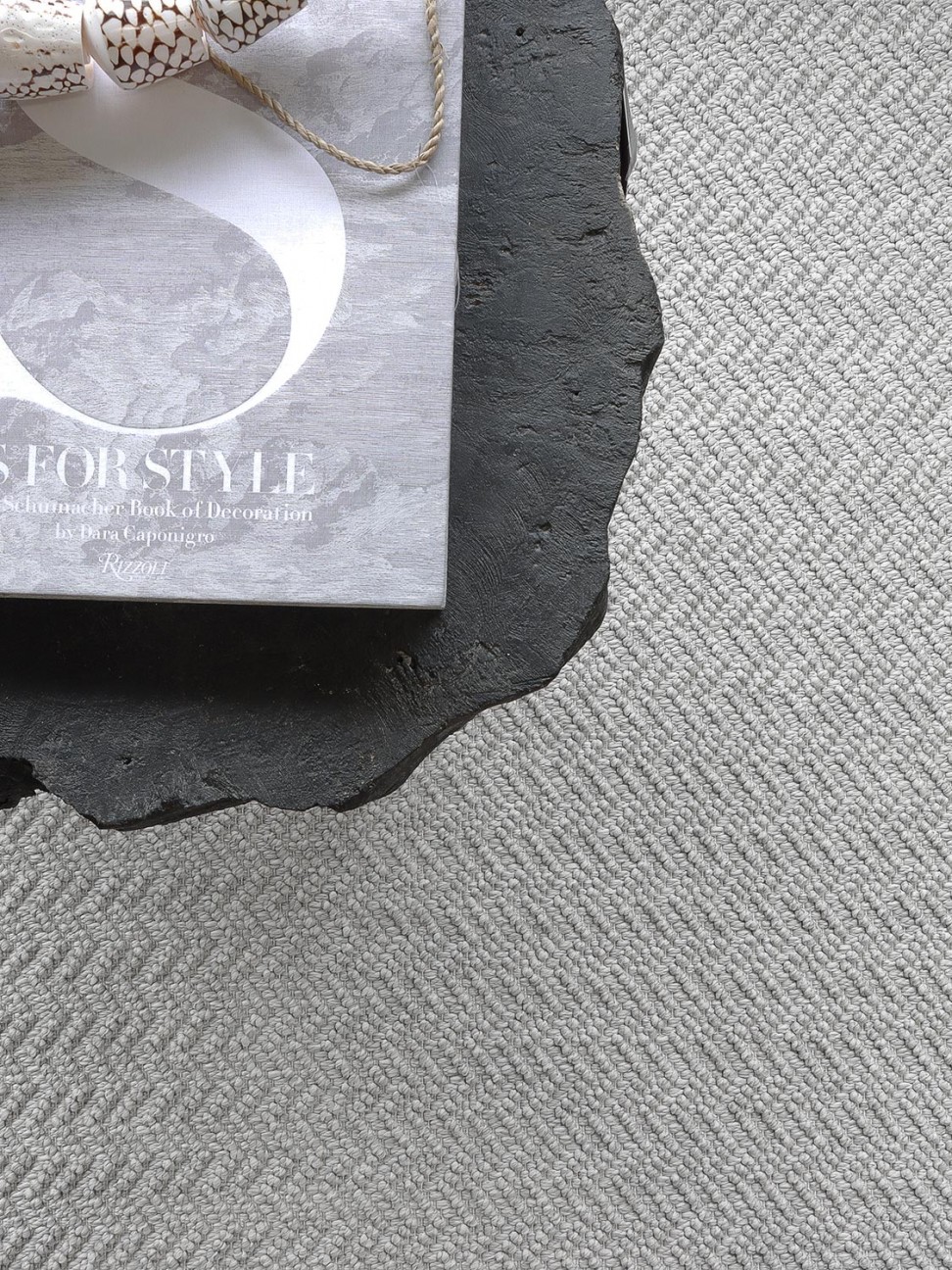 Tapete Ceuta Chevron Prata