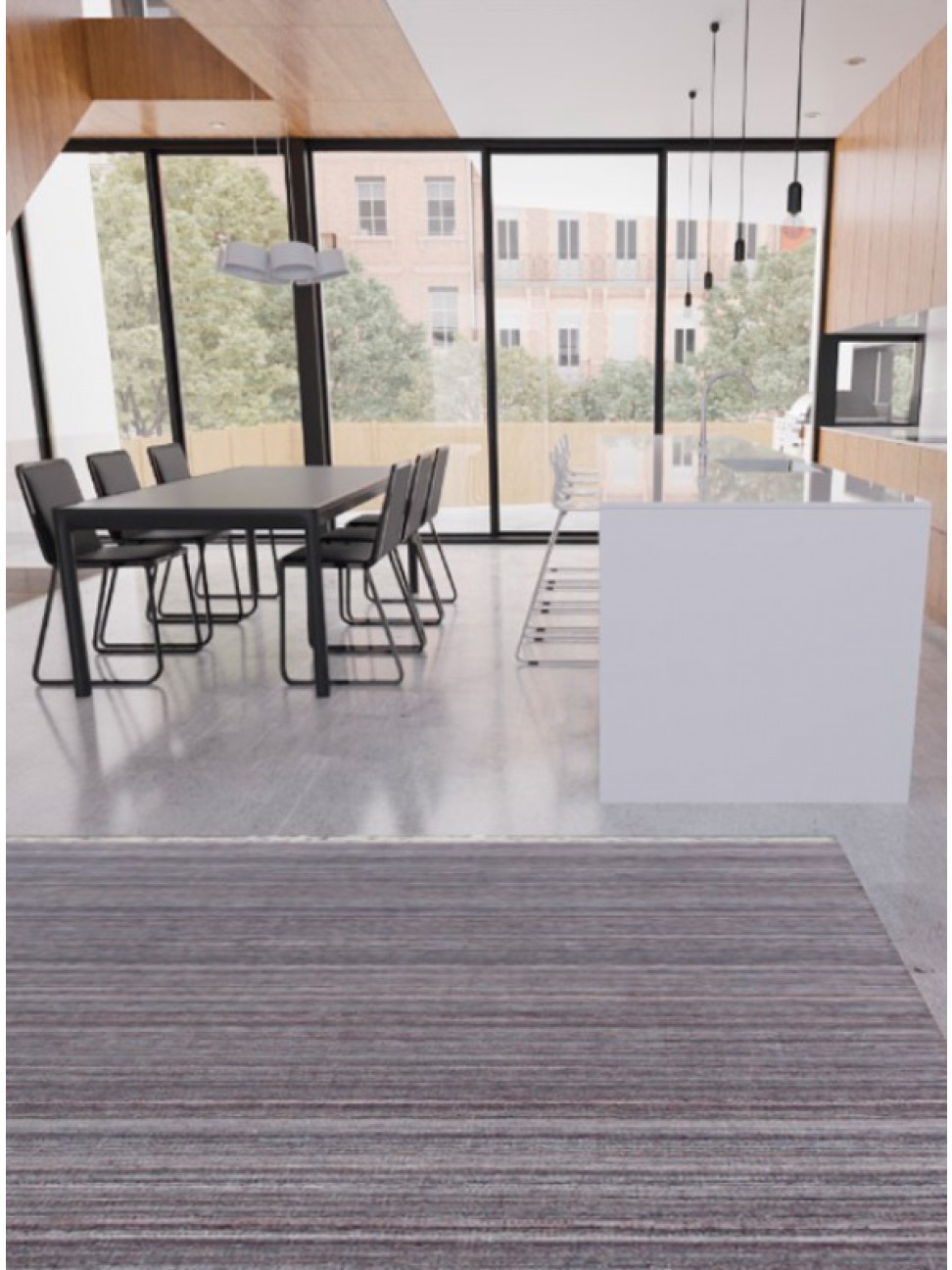 Tapete Kilim Cosmos Vinho Mix