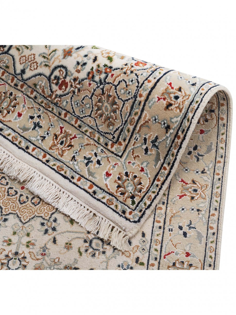 Tapete Persa Nain Cru e Bege