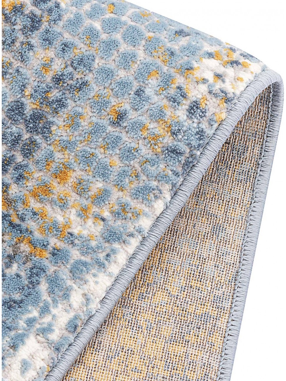 Tapete Milo Antique 3 Azul e Dourado