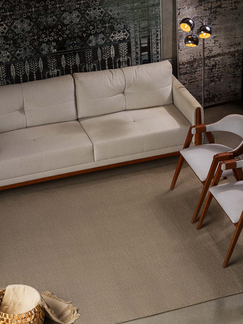 Tapete Sisal Panama Cinza