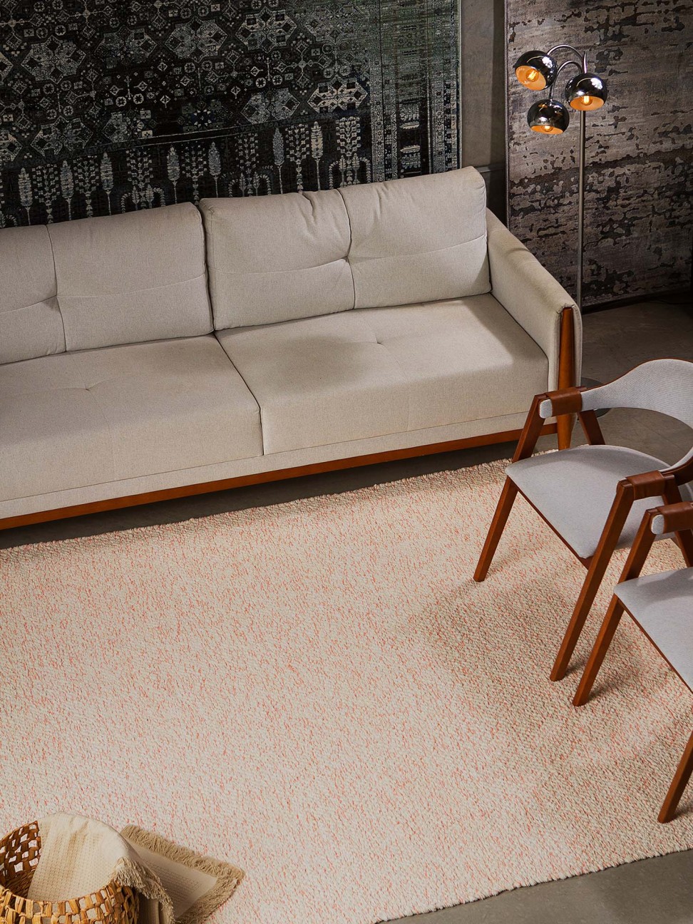 Tapete Tear TD566/A Rosa e Branco