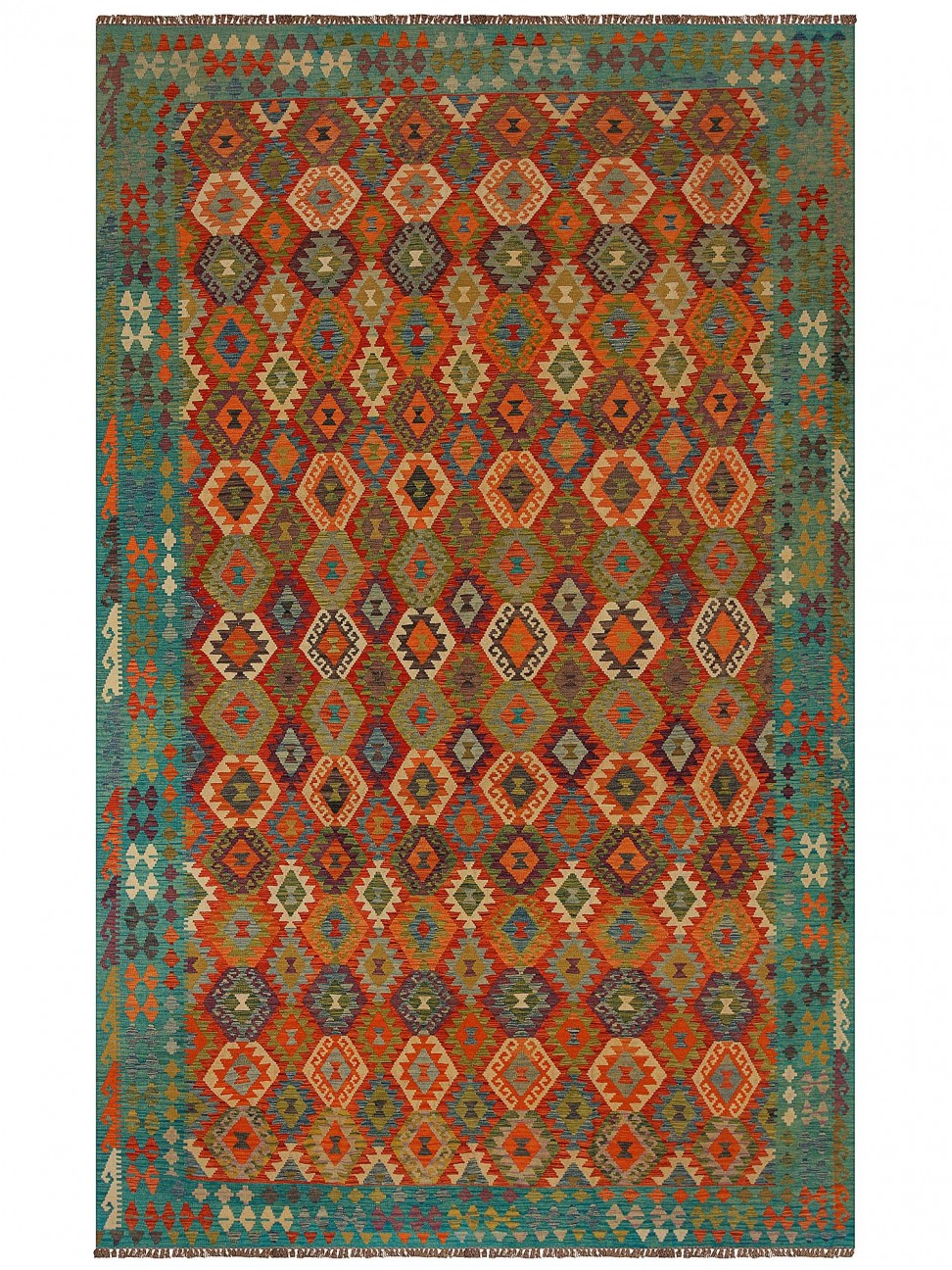 Tapete Kilim Paquistanês Multicores