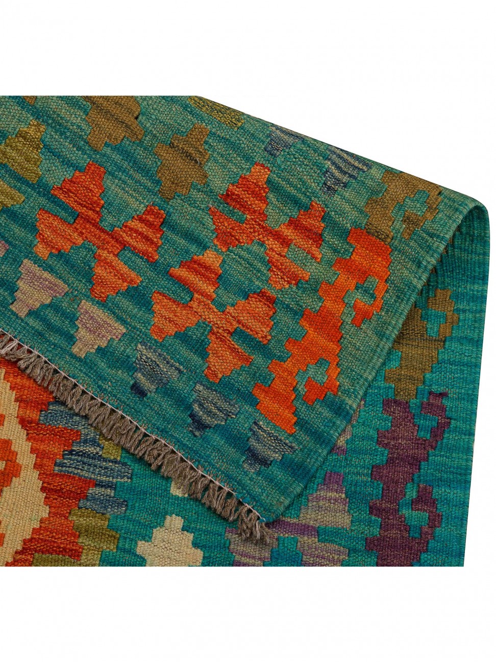 Tapete Kilim Paquistanês Multicores