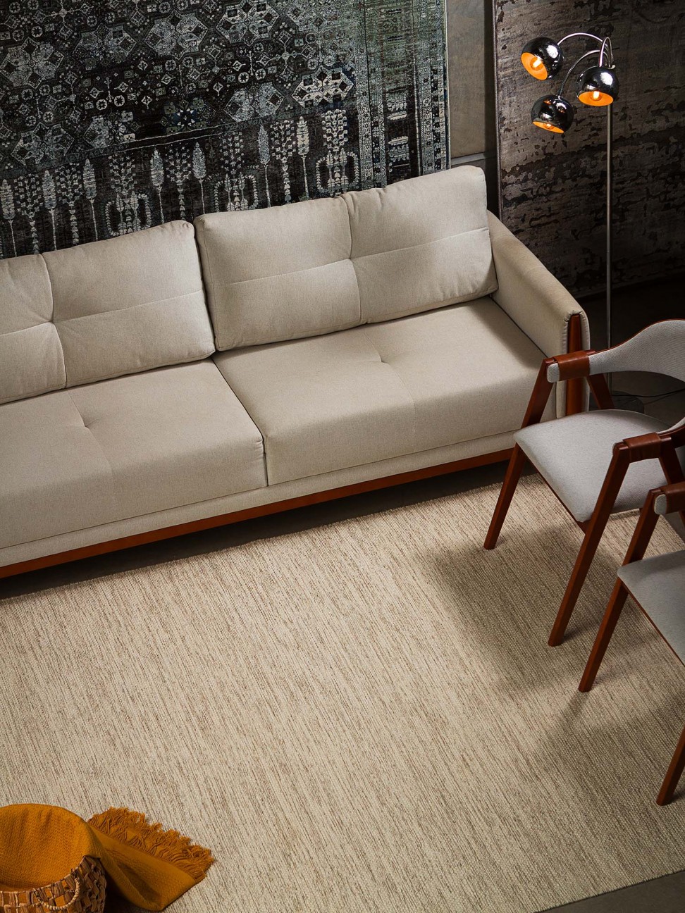 Tapete Dot Mix Prata