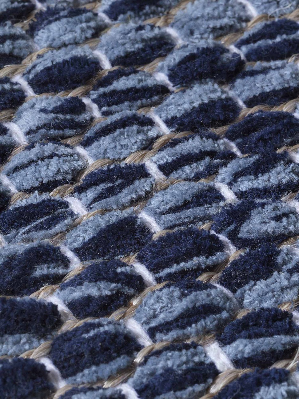 Tapete Tear Encorpado Azul Mesclado