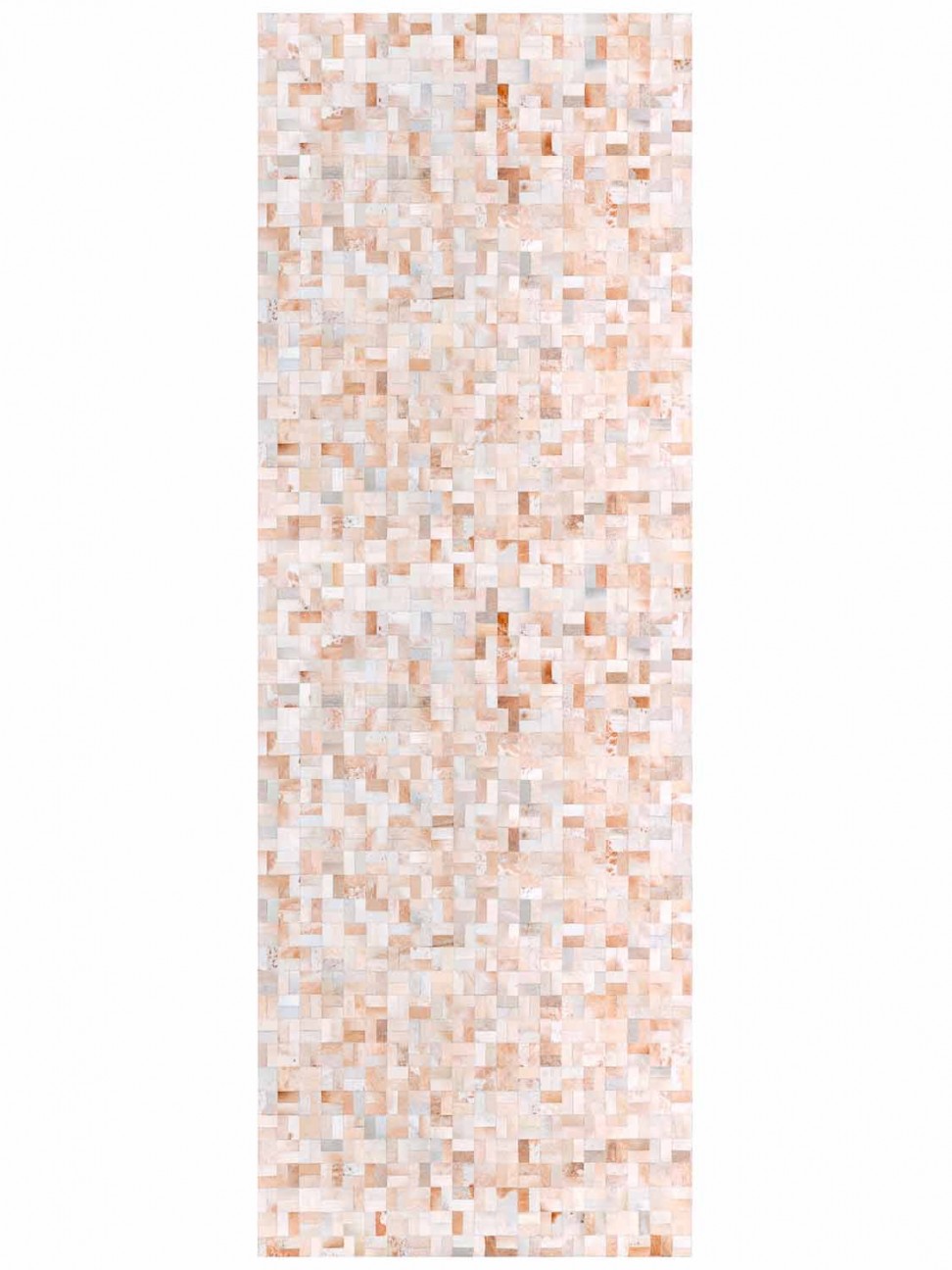 Tapete Couro Branco e Bege Malhado (5x10)