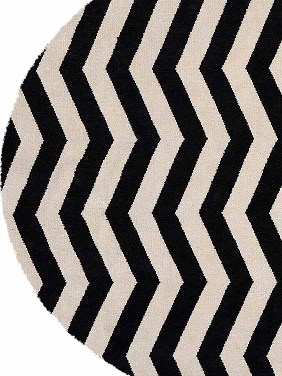 Tapete Tear Chevron Preto e Cru