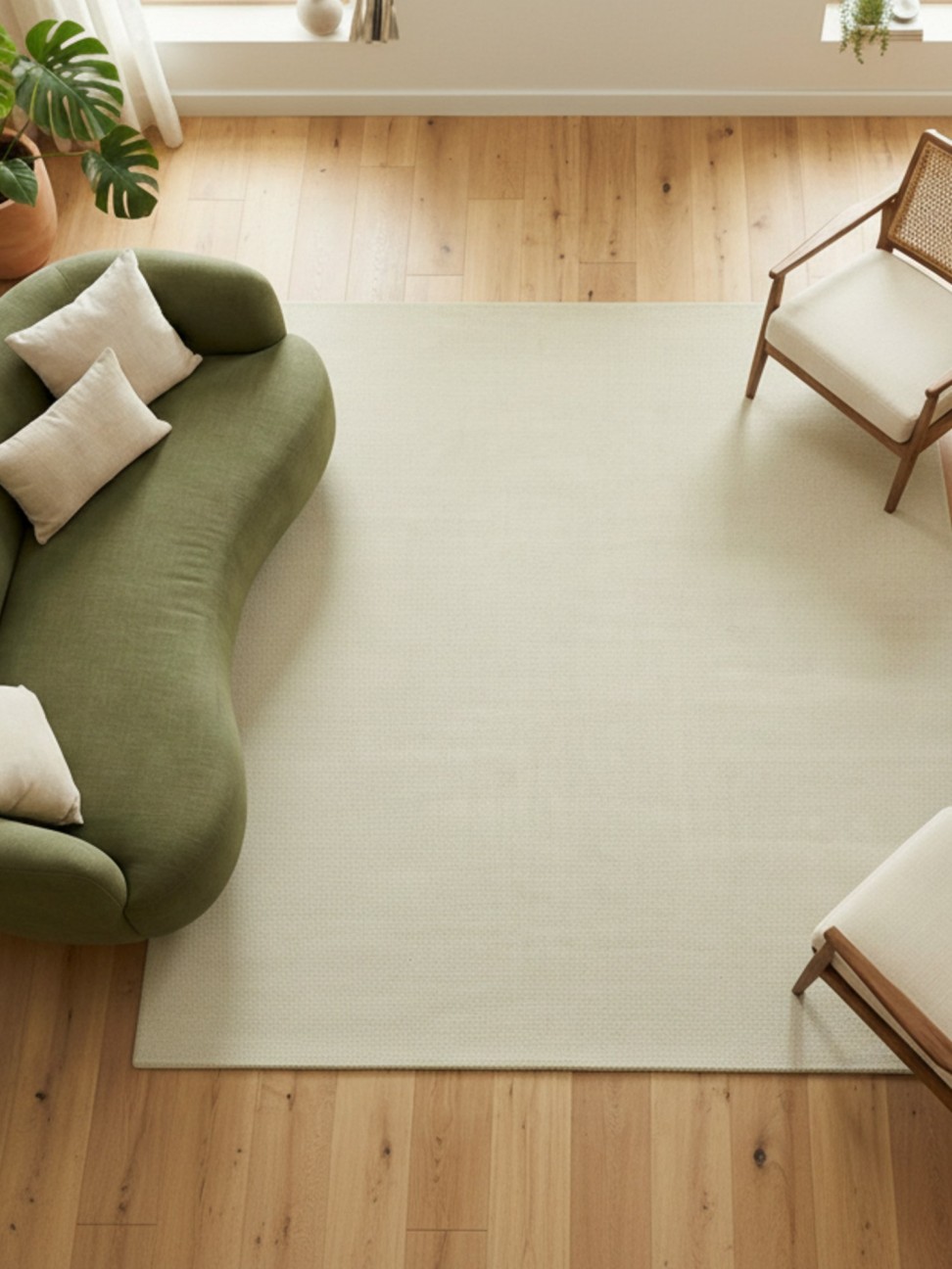 Tapete Voli Abstrato Off White