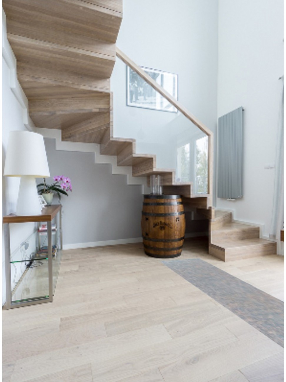 Tapete Tear Colmeia Cru e Azul Claro