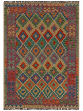 Tapete Kilim Paquistanês Multicores