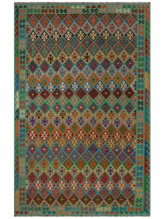 Tapete Kilim Paquistanês Multicores