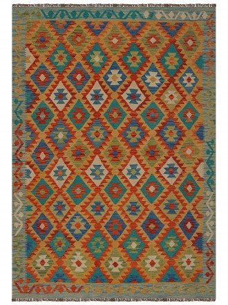 Tapete Kilim Paquistanês Multicores