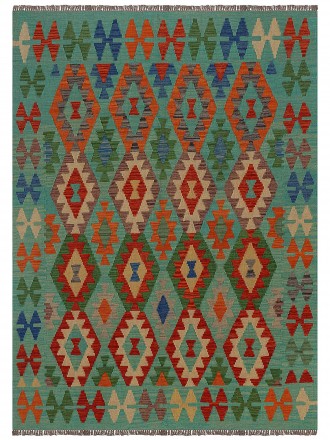 Tapete Kilim Paquistanês Multicores