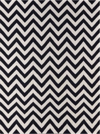 Tapete Kilin Chevron Preto e Branco